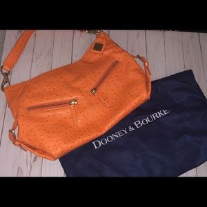 Authentic Dooney & Bourke Ostrich Skin Handbag
